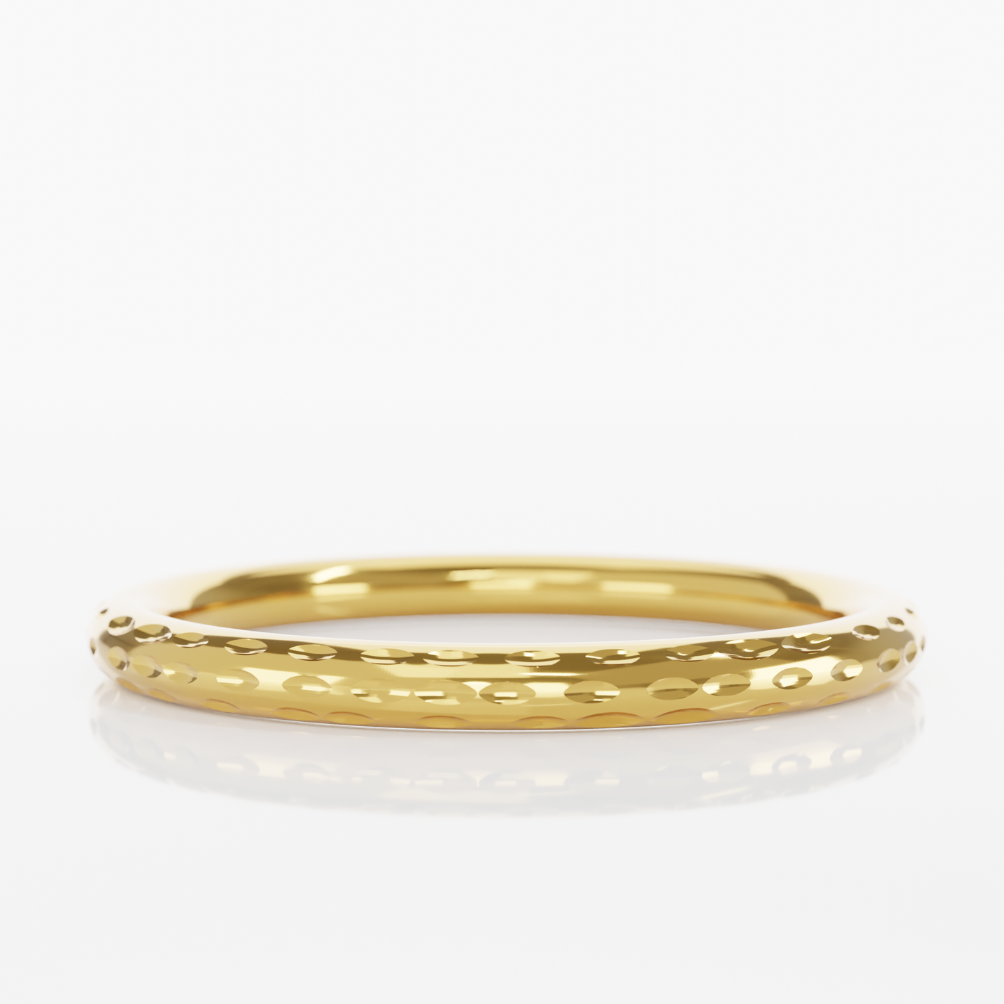 10k Gold Raindrop Stacking Ring (Yellow Gold)