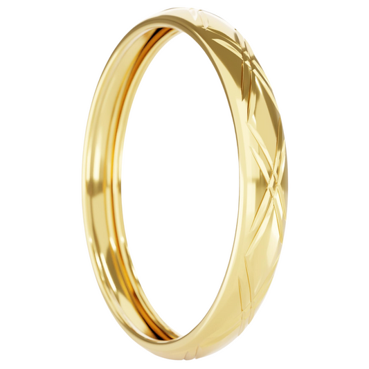 10k Gold Xs finger bangle (Yellow Gold)