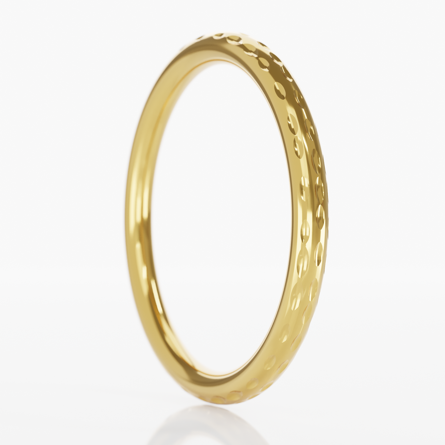 10k Gold Raindrop Stacking Ring (Yellow Gold)
