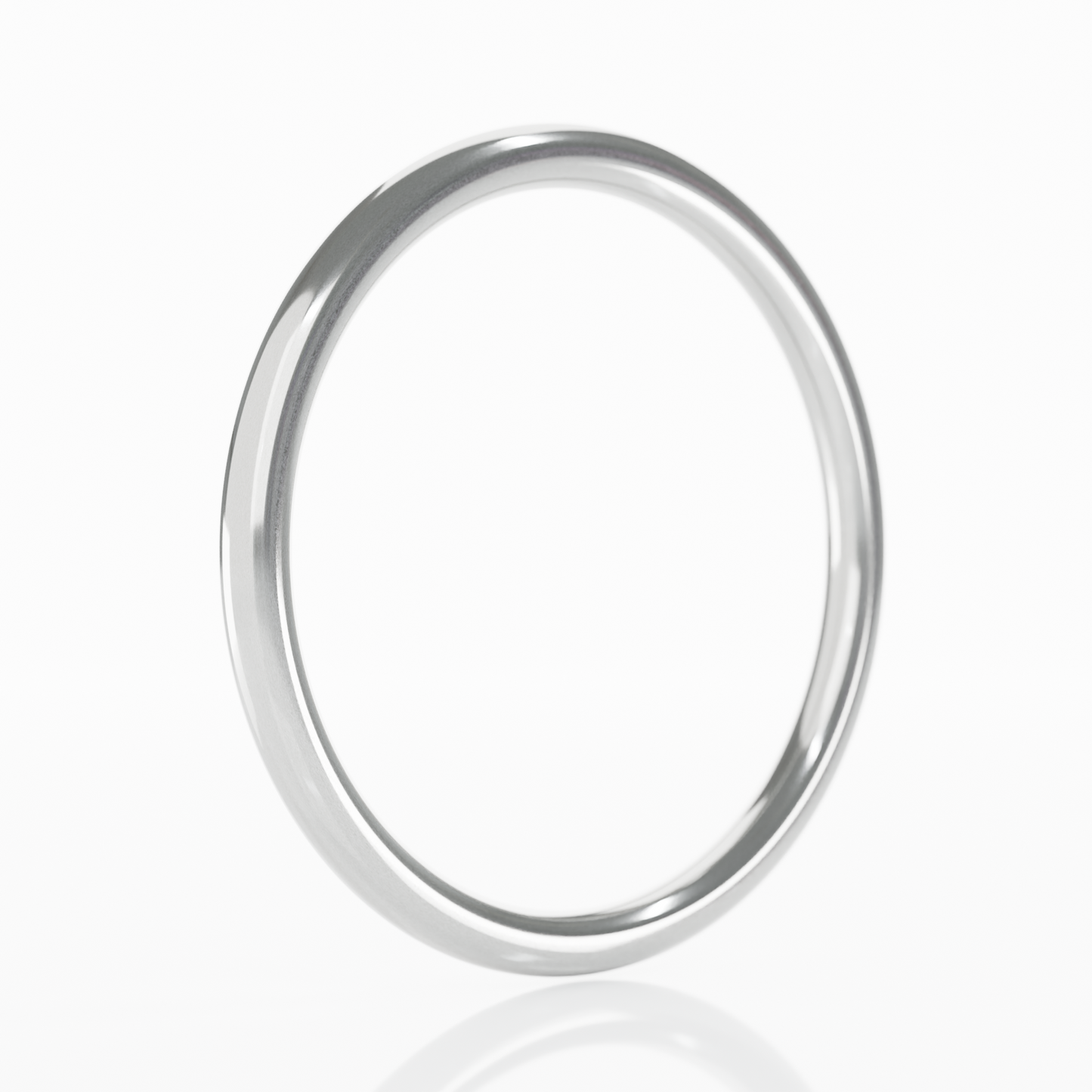 10k Pure Gold Stacking Ring (White Gold)