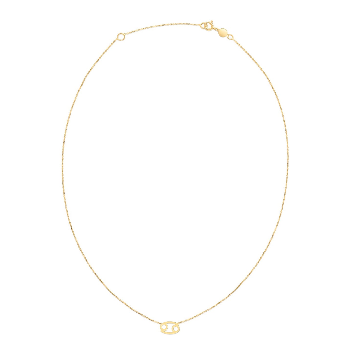 14K Yellow Gold Cancer Necklace