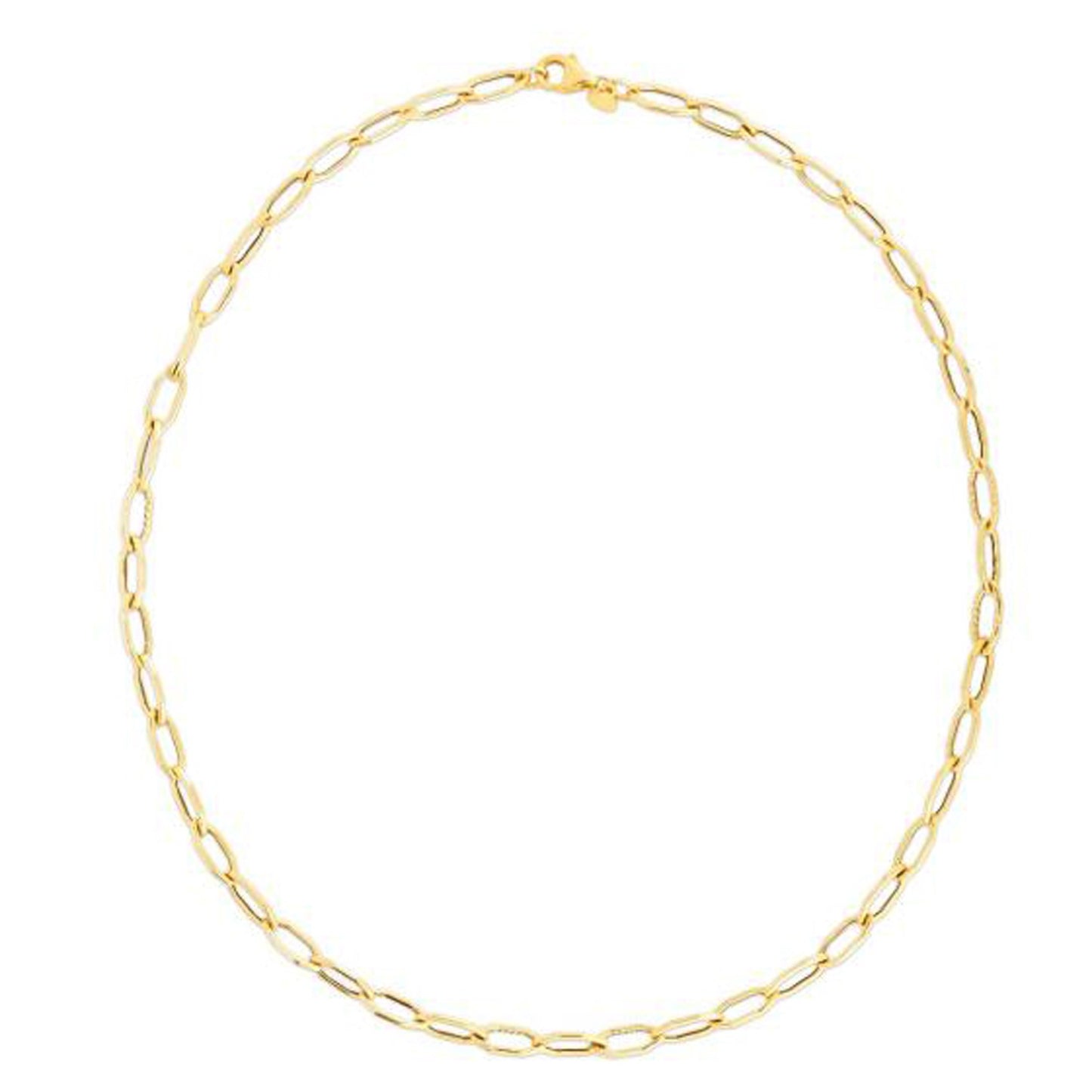 14k Yellow Gold Hexagon Link Necklace
