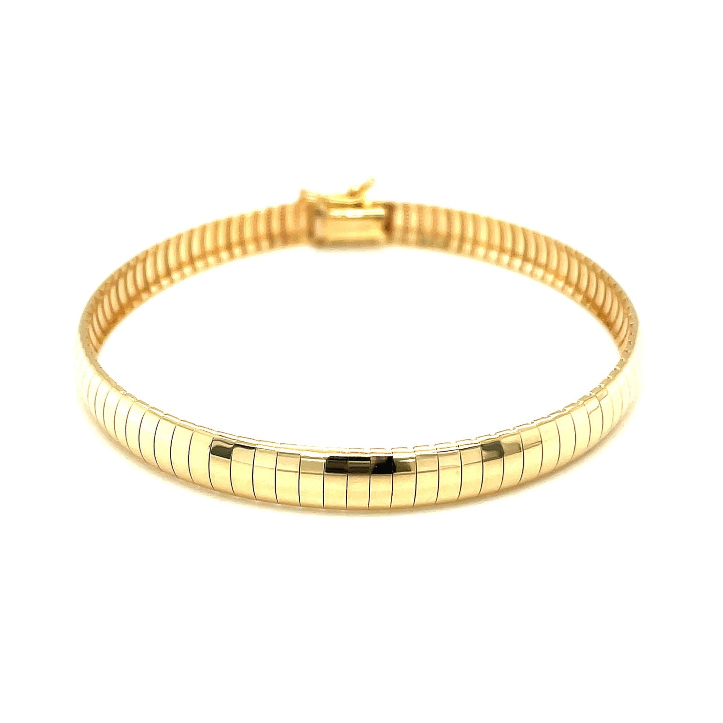 6.0 mm 14k Yellow Gold Classic Omega Bracelet