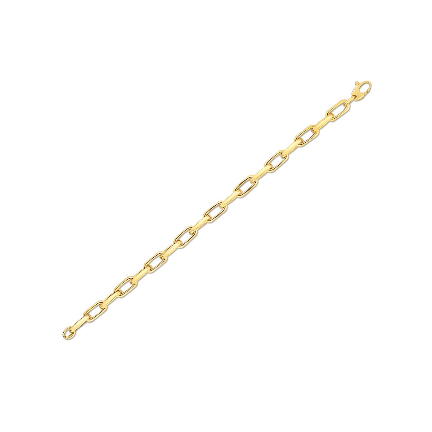 14k Yellow Gold French Cable Link Bracelet (6mm)