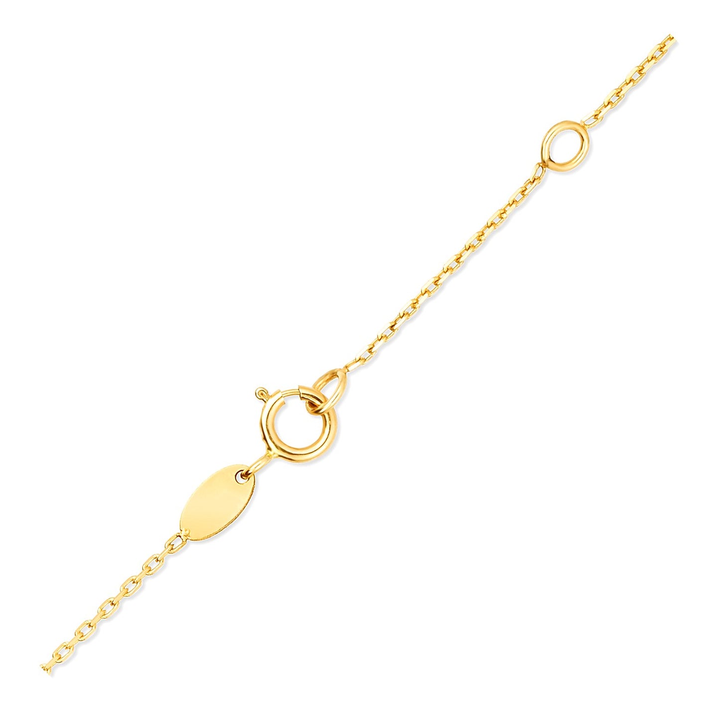 14k Yellow Gold Chain Necklace with Cross Stations