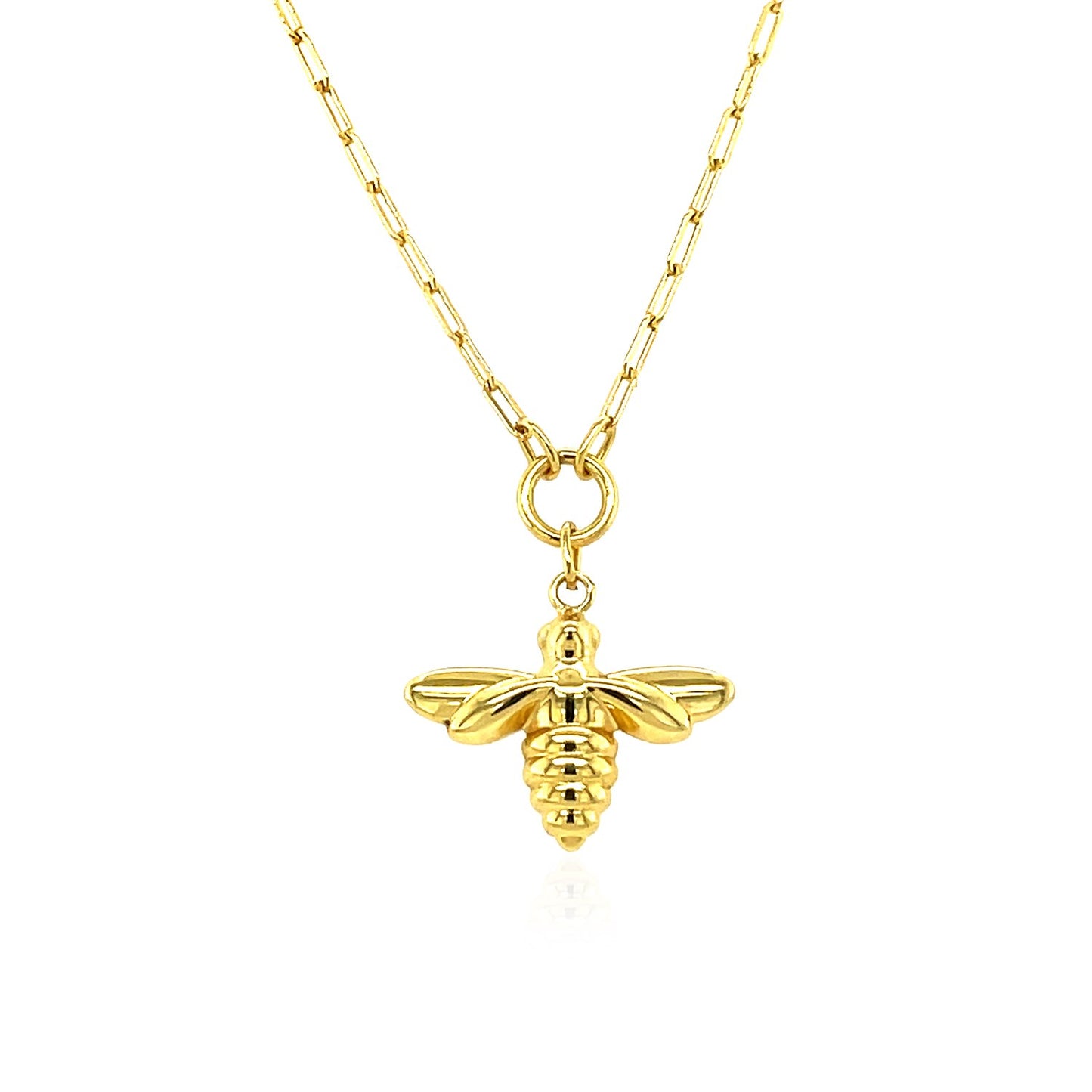 14K Yellow Gold Bee Necklace