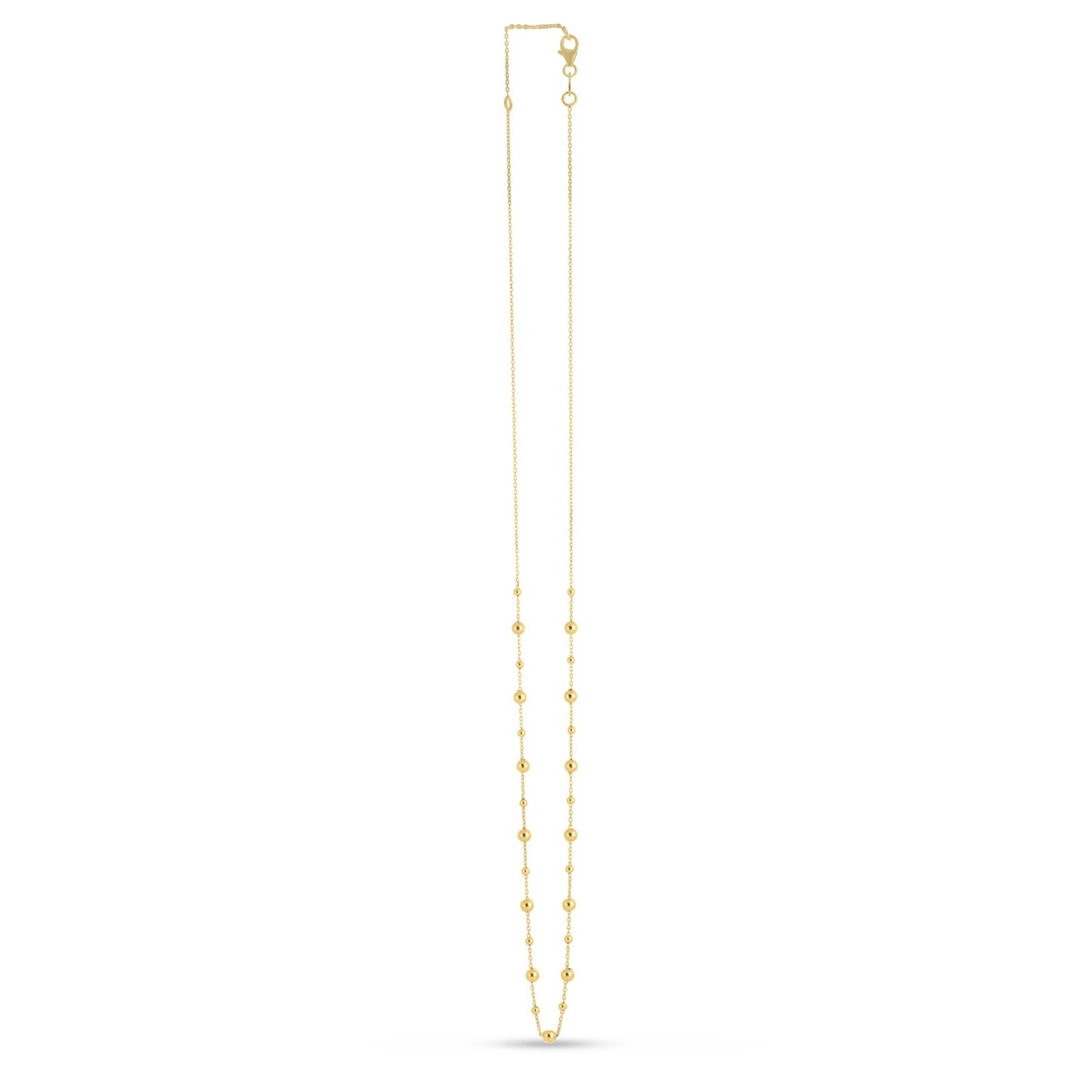 14k Yellow Gold Bead Necklace