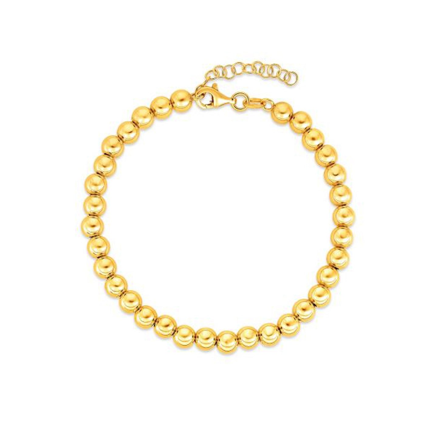 14k Yellow Gold Bead Chain Necklace(5mm)