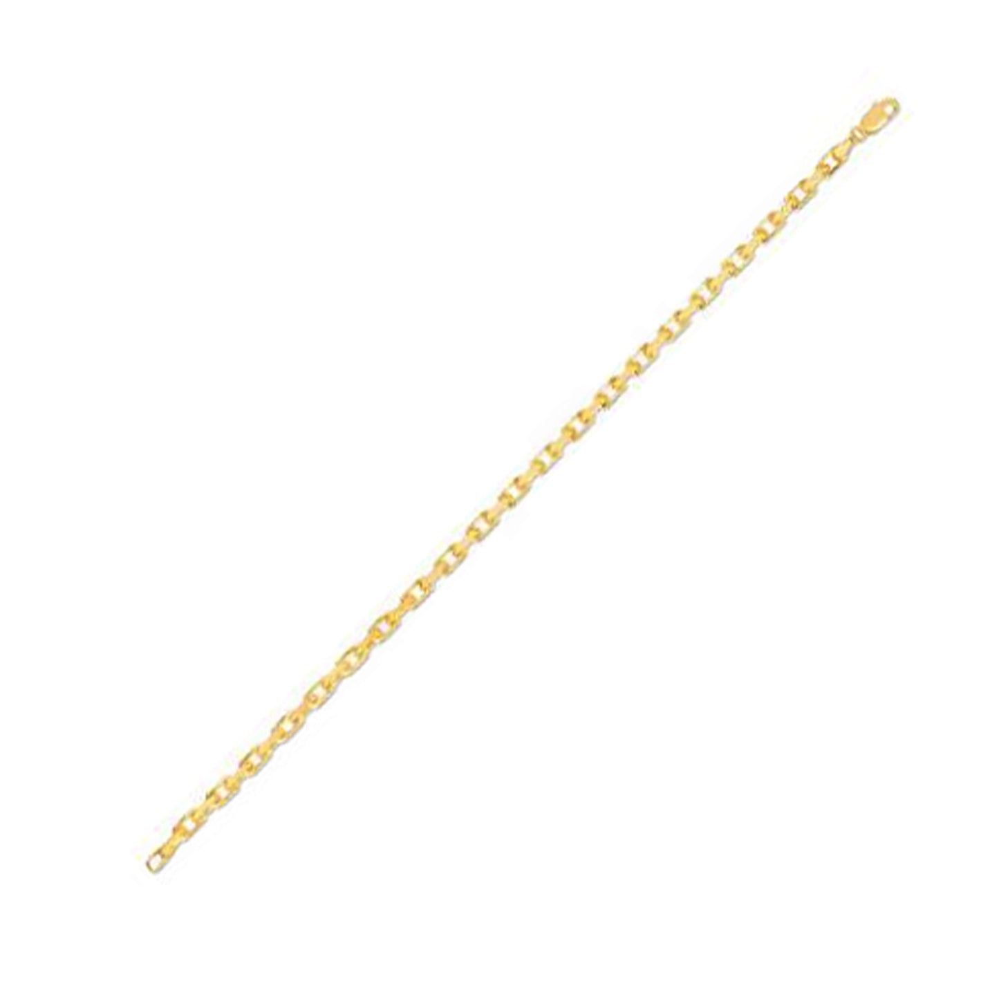 3.6mm 14k Yellow Gold French Cable Chain Bracelet