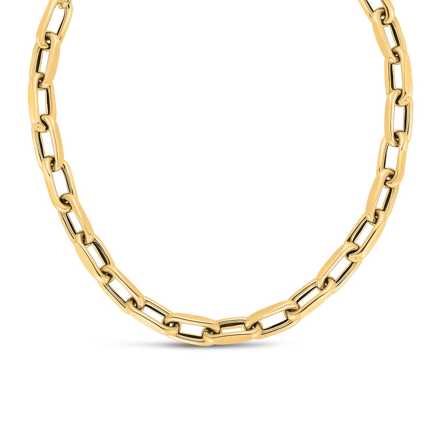 14k Yellow Gold French Cable Link Necklace (9mm)