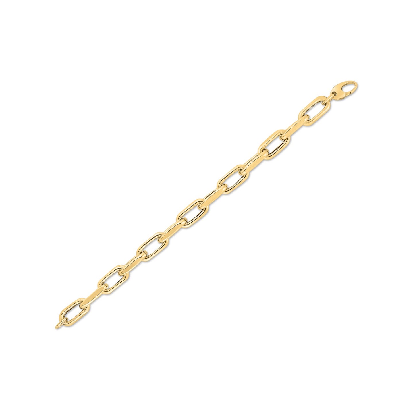 14k Yellow Gold French Cable Link Bracelet (9mm)