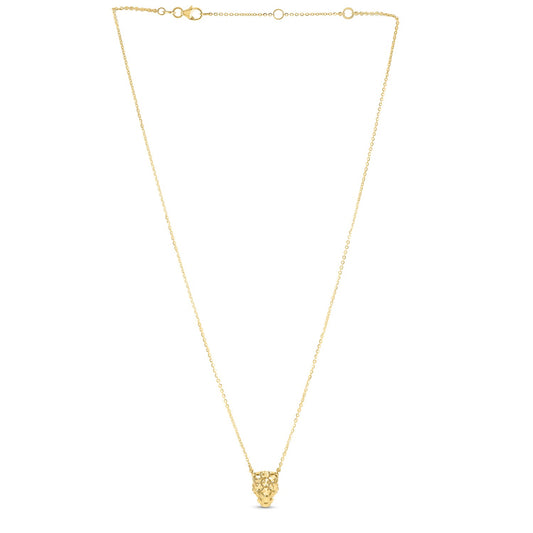 14k Yellow Gold Panther Head Necklace